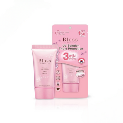 Sunscreen protection for skin with Bloss UV Solution.