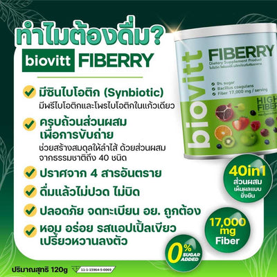 Green Apple Flavored Fiberry Formula