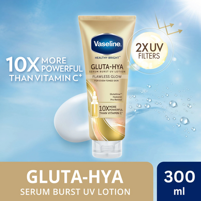 Vaseline Healthy Bright Gluta-Hya Serum Burst UV Lotion Flawless Glow