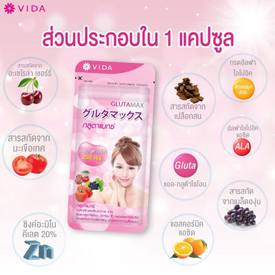 Experience the anti-aging benefits of Vida Gluta Berry+ 250mg