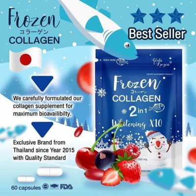 12X Frozen Collagen 2 in 1 whitening x10 - L Glutathione 10,000mg