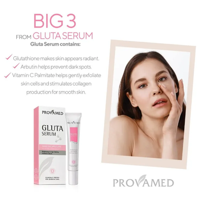 Visible results of Provamed Gluta Complex Bio Serum on the skin