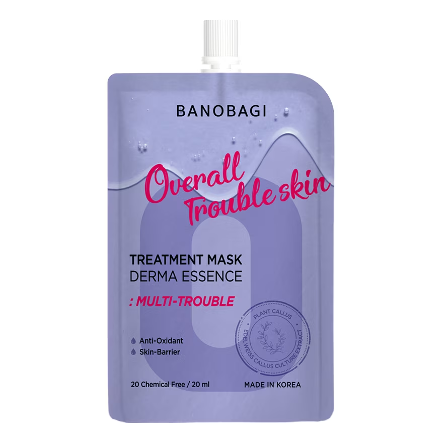 Banobagi Treatment Mask Derma Essence Overall Trouble Skin - BANO Biome Edelweiss Callus Culture Extract