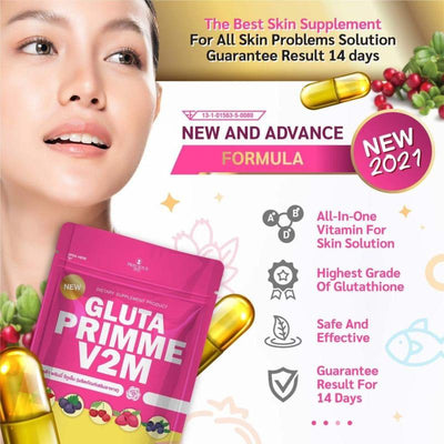 Gluta Primme V2M for ultimate skin brightening and skin care