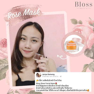 Bloss Rose Mask Results - Witness the transformative results of the Bloss Rose Facial Mask.