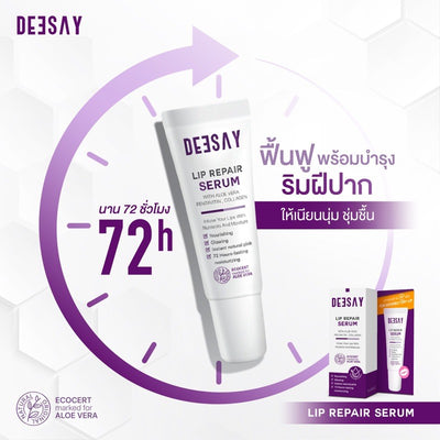 Lip transformation with Deesay Lip Repair Serum