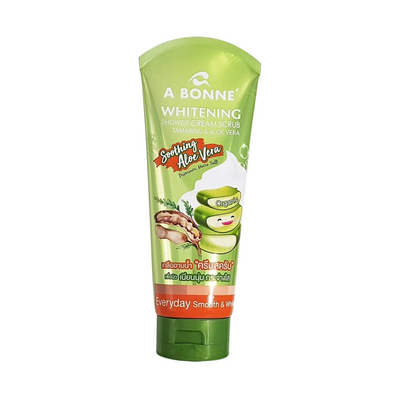 A BONNE Whitening Shower Cream Scrub Tamarind Aloe Vera
