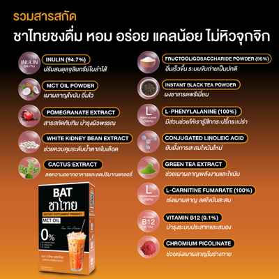 Ingredients in BAT Dietary Supplement Thai Tea Flavor