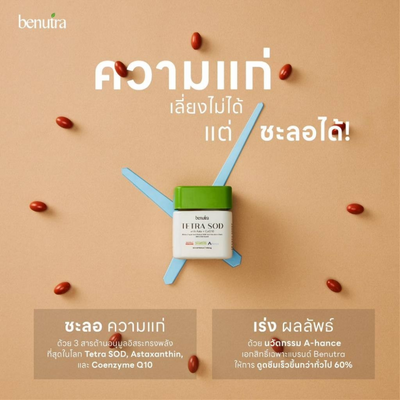 Benutra TETRA SOD With Asta+ CoQ10 an Antioxidant skin supplement