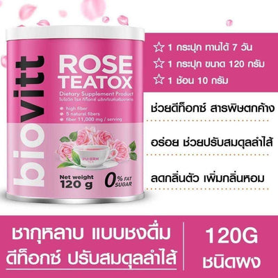 Rose tea detox bag for holistic wellness