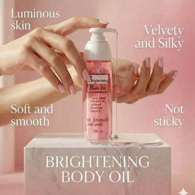 Brightening body oil with licorice extract
