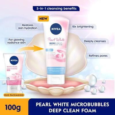 Microbubble cleansing foam for glowing skin