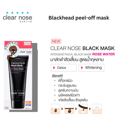 Clear Nose Intensive Facial Black Mask peel-off process