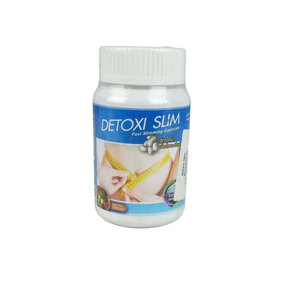 Detoxi Slim supplement bottle on a white background