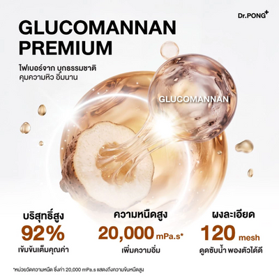 Dr.PONG glucomannan capsules featuring plant-derived soluble fiber