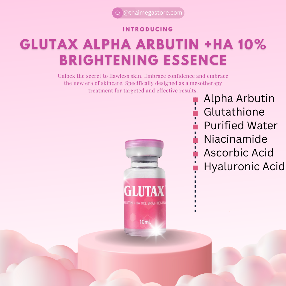 Glutax Alpha Arbutin 10% +HA Pink Water - Thaimegastore Glutax Alpha Arbutin 10% +HA Pink Water - Thaimegastore