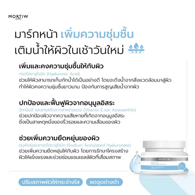 Moisture replenishing mask for nighttime use