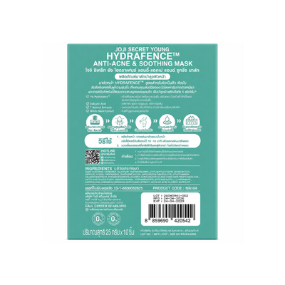 Joji Secret Young Hydrafence Anti-Acne & Soothing Mask Back