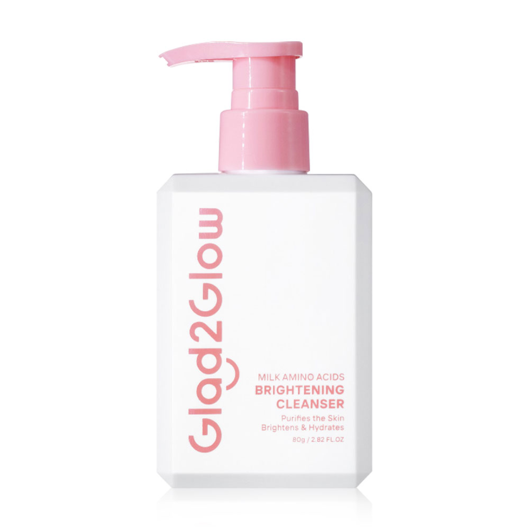 Glad2Glow Milk Amino Acids Brightening Cleanser on a white background