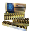 Display of Lucchini Gold Premium Human Growth Hormone ampoules with packaging on a white background