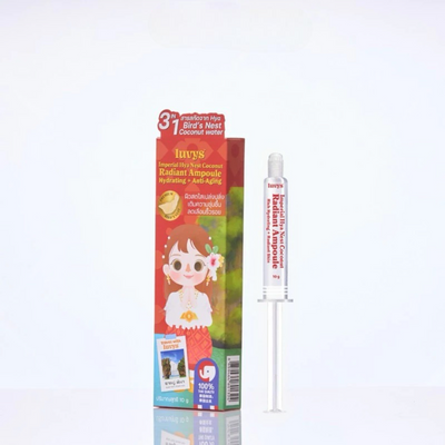 Radiant ampoule with bird’s nest and coconut