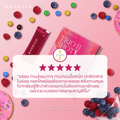 Madella Trio B Shot box and sachet mix berry flavor