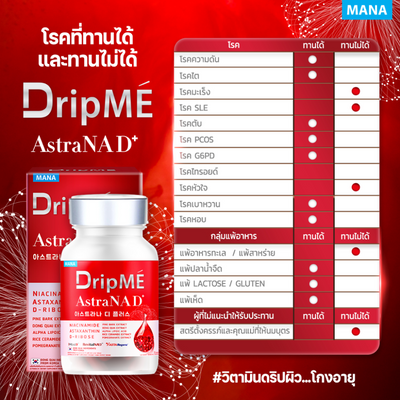 MANA DripMe AstraNAD+ with NAD skin simulation