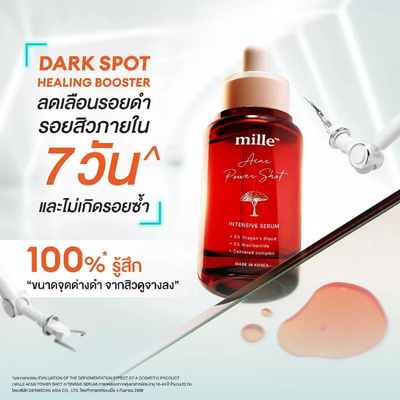 Mille acne care facial serum product