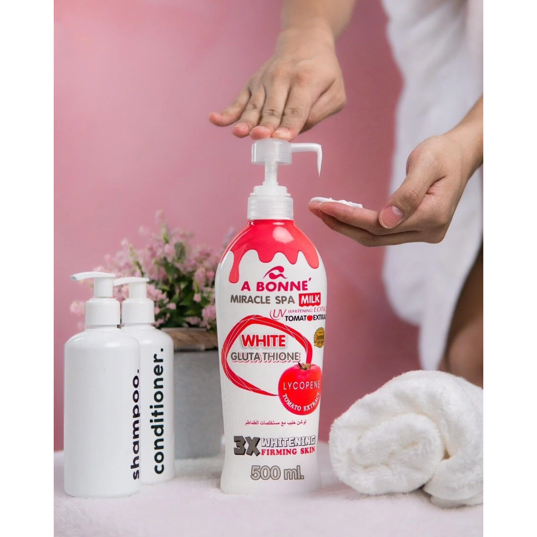a bonne white glutathione lotion review A Bonne Miracle Spa Milk UV Tomato Extract Lotion 500ml