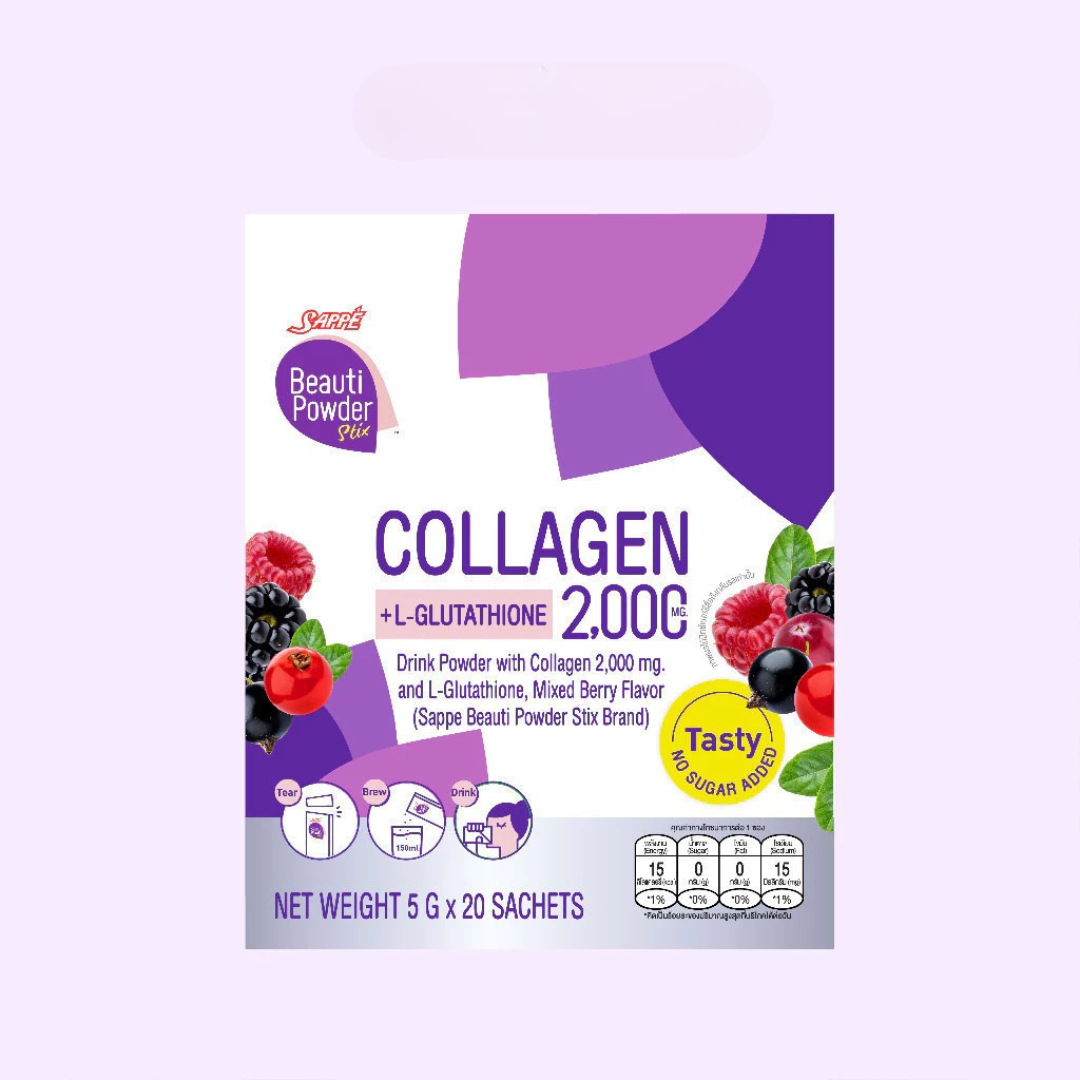 Sappe Beauti Powder Colla-Gluta Stix - Thaimegastore Sappe Beauti Powder Colla-Gluta Stix - Thaimegastore