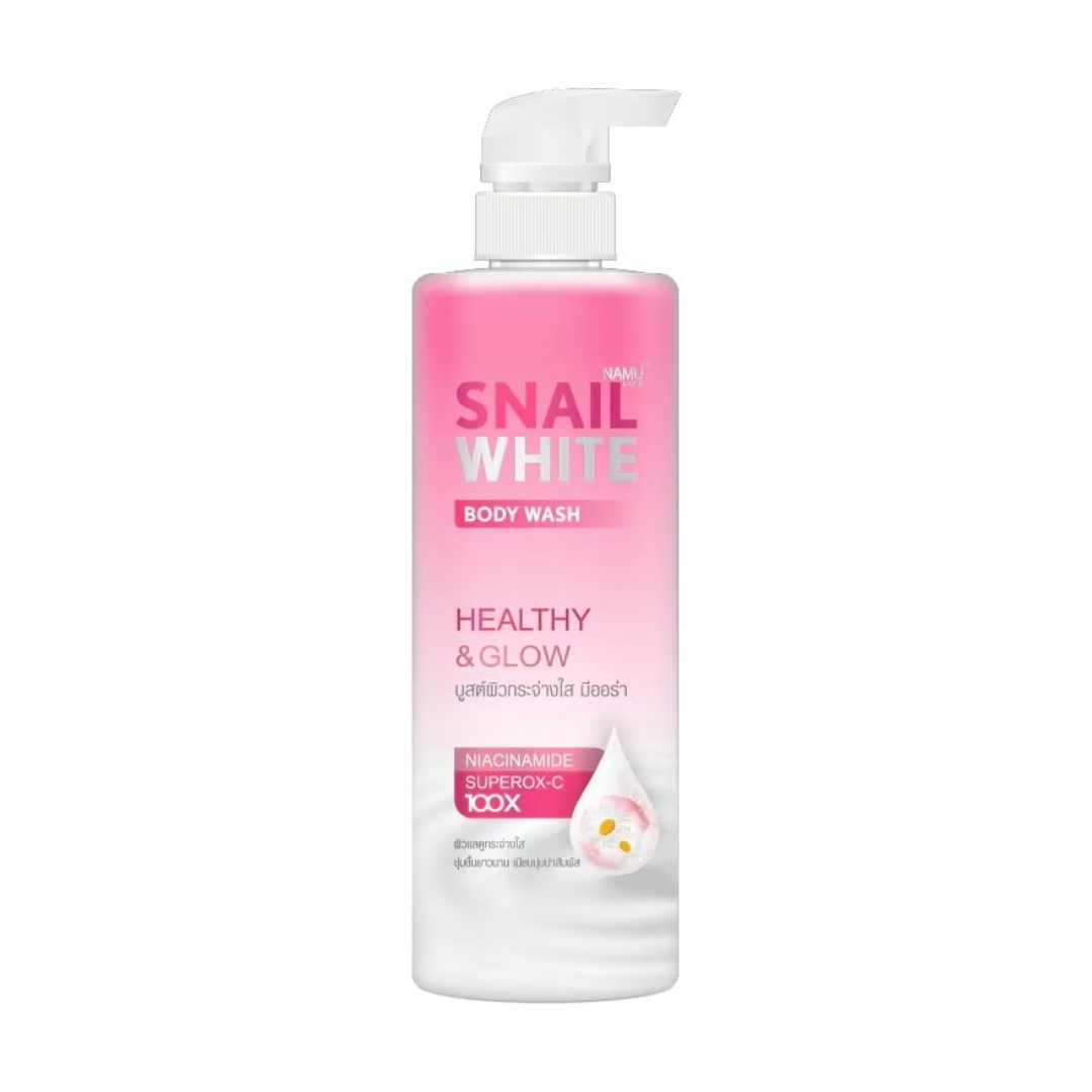 Snail Mucin-infused body wash for moisture