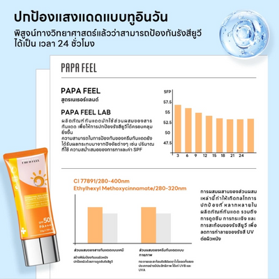 Papa Feel Ceramide Sunscreen SPF50+ PA++++ for sensitive skin