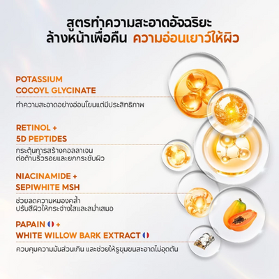 Peptide facial cleanser for brighter skin