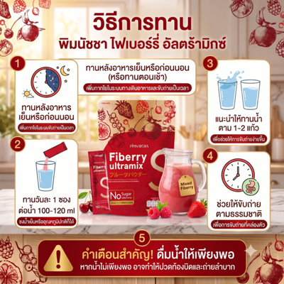 Pimnatcha Fiberry Ultramix powder mixed with water