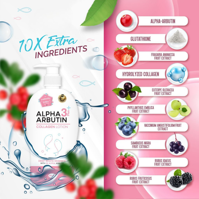 Pink pump bottle Precious Skin Alpha Arbutin lotion