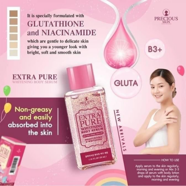 pixi glutathione PRECIOUS SKIN EXTRA PURE WHITENING BODY SERUM