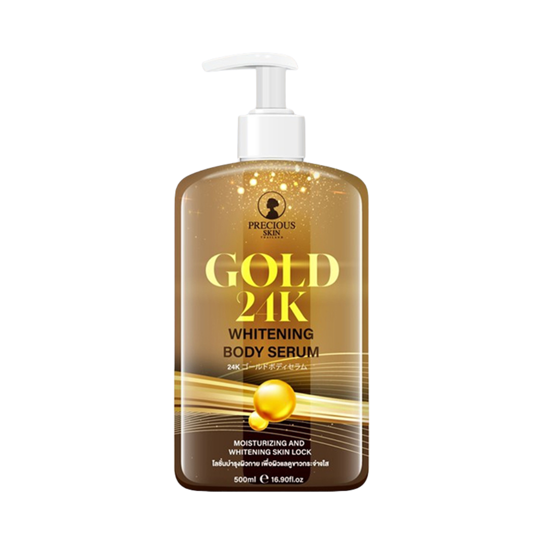 Gold 24K body serum bottle