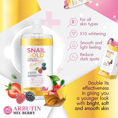 Front view of Precious Skin Snail Gold