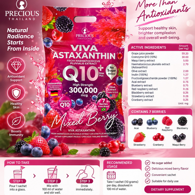 Precious Thailand Viva Astaxanthin Q10+ mixed berry supplement