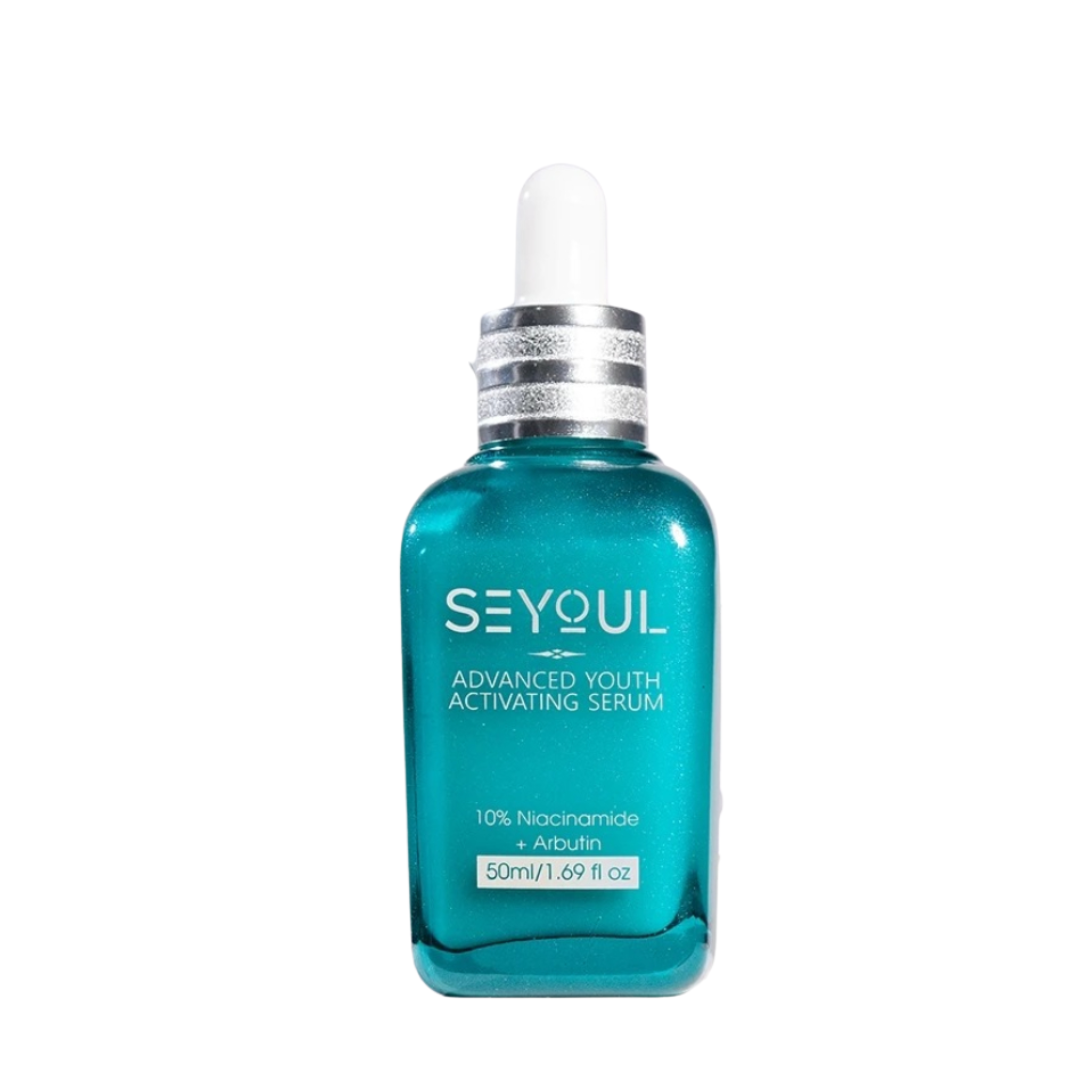 Seyoul Advanced Youth Activating Serum bottle on a white background