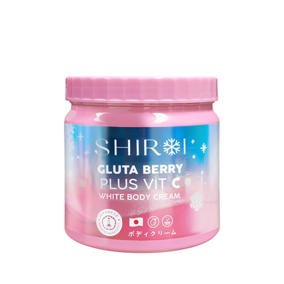Glutathione for inner radiance in Shiroi Gluta Berry Plus Vit C White Body Cream.