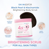 Exfoliating body scrub with black pearl extract