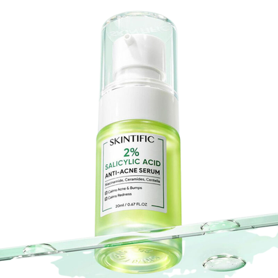 Calming redness with SKINTIFIC 2% salicylic serum