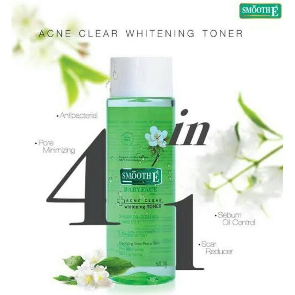 Smooth E Acne Clear Whitening Toner Oil Control Thaimegastore