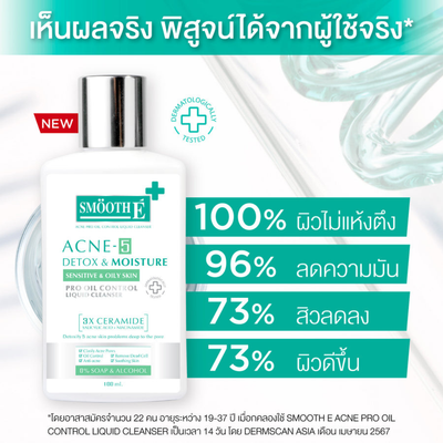 Smooth E Acne 5 daily pore cleansing face wash
