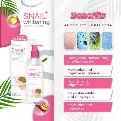 Applying Precious Skin Snail Lotion on arms