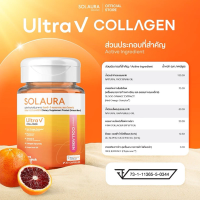 Vitamin E collagen supplement for skin protection