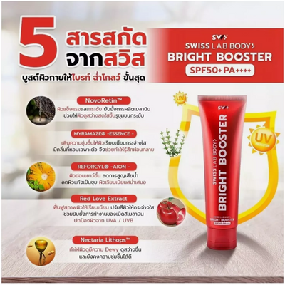 Premium body brightening sunscreen by Swiss Lab