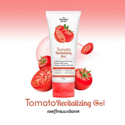 Dark spot remover gel with tomato extract.