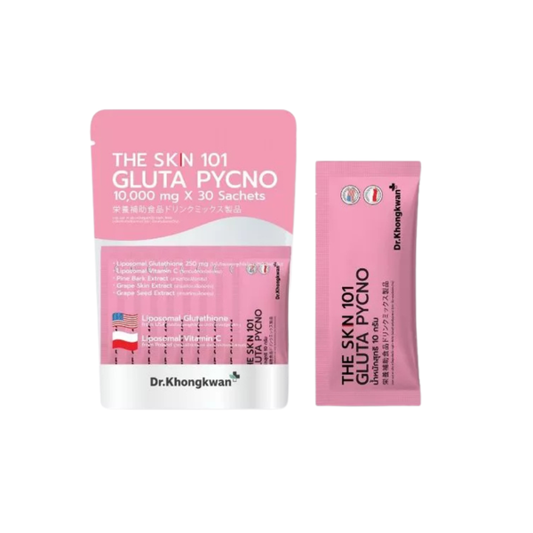skinko glutathione The SKN 101 Gluta Pycno By Dr.Khongkwan Ilość:30 SZT Blubein Skin Radiant Glow قناع عناية متقدمة بالبشرة